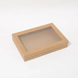 50pcs Bakery Cake Packaging Boxes with Visible Open Window Lunch Boxes - L