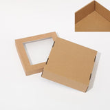 50pcs Bakery Cake Packaging Boxes with Visible Open Window Lunch Boxes - L