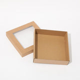50pcs Bakery Cake Packaging Boxes with Visible Open Window Lunch Boxes - L