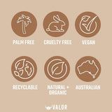 Valor Wooden Beard Comb - Natural