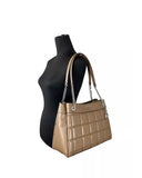 Michael Kors Women's Susan Medium Chain Shoulder Tote Bag Driftwood - One Size