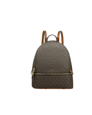 Michael Kors Women's Rhea Medium PVC Backpack Bookbag Brown - One Size