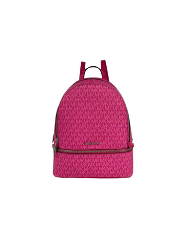 Michael Kors Women's Rhea Medium PVC Backpack Bookbag Dragon Fruit - One Size