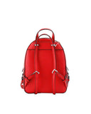 Michael Kors Women's Jaycee Mini XS Bright Red Pebbled Leather Zip Pocket Backpack Bag - One Size