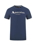 Aquascutum Men's Blue Cotton T-Shirt - S
