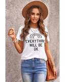 Azura Exchange EVERYTHING WILL BE OK Graphic Tee - M