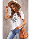 Azura Exchange EVERYTHING WILL BE OK Graphic Tee - M