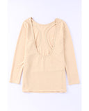 Azura Exchange Open Back Knit Top - S