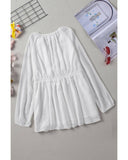 Azura Exchange Swiss Dot Ruffled V Neck Top - 2XL