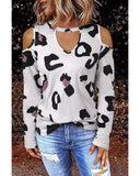 Azura Exchange Hollow Out Cold Shoulder Blouse - M