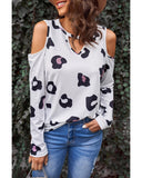 Azura Exchange Hollow Out Cold Shoulder Blouse - M