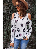 Azura Exchange Hollow Out Cold Shoulder Blouse - M