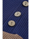 Azura Exchange Lace Splicing Color Block Long Sleeve Top - M