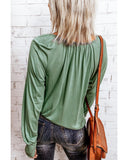 Azura Exchange Gathered Bubble Sleeve Top - S