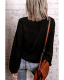 Azura Exchange Bubble Sleeve Blouse - M