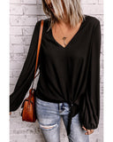 Azura Exchange Bubble Sleeve Blouse - M