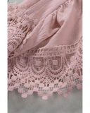 Azura Exchange Pom Pom Splicing Square Neck Blouse - S