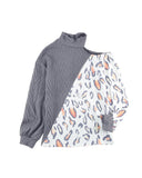 Azura Exchange Cold Shoulder Turtleneck Top - M