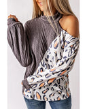 Azura Exchange Cold Shoulder Turtleneck Top - M