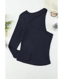 Azura Exchange One Shoulder Ribbed Top - L