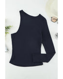 Azura Exchange One Shoulder Ribbed Top - L