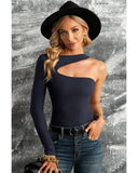 Azura Exchange One Shoulder Ribbed Top - L