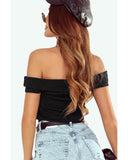 Azura Exchange Criss Cross Off Shoulder Ribbed Top - 2XL