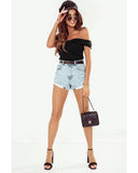 Azura Exchange Criss Cross Off Shoulder Ribbed Top - 2XL