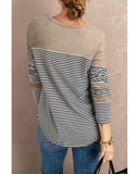 Azura Exchange Pinstripe Patch Pocket Top - M