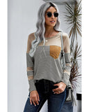 Azura Exchange Pinstripe Patch Pocket Top - M