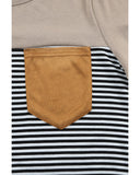 Azura Exchange Pinstripe Patch Pocket Top - M