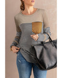 Azura Exchange Pinstripe Patch Pocket Top - M