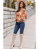 Azura Exchange Ruffled Smocked Off Shoulder Blouse - M