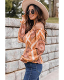 Azura Exchange Ruffled Smocked Off Shoulder Blouse - M