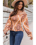 Azura Exchange Ruffled Smocked Off Shoulder Blouse - XL