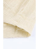 Azura Exchange Tassel Drawstring Embroidered V Neck Top - L