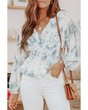 Azura Exchange Tie-Dye Peplum Top - XL