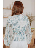 Azura Exchange Tie-Dye Peplum Top - XL