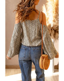 Azura Exchange Printed Frilled Cold Shoulder Bell Sleeve Blouse - XL