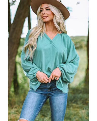 Azura Exchange Dolman Style V Neck Top - M