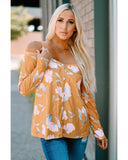 Azura Exchange Floral Long Sleeve Top - L