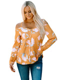 Azura Exchange Floral Long Sleeve Top - L