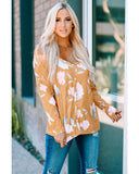 Azura Exchange Floral Long Sleeve Top - L
