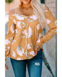 Azura Exchange Floral Long Sleeve Top - L