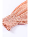 Azura Exchange Textured Tie Front Peplum Blouse - 2XL