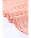 Azura Exchange Textured Tie Front Peplum Blouse - 2XL