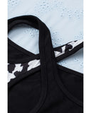 Azura Exchange Leopard Cut Out Long Sleeve Top - L