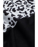 Azura Exchange Leopard Cut Out Long Sleeve Top - S