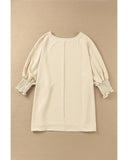 Azura Exchange Smocked Wrist Shift Top - 2XL