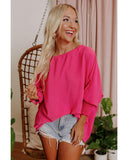 Azura Exchange Smocked Wrist Shift Top - M